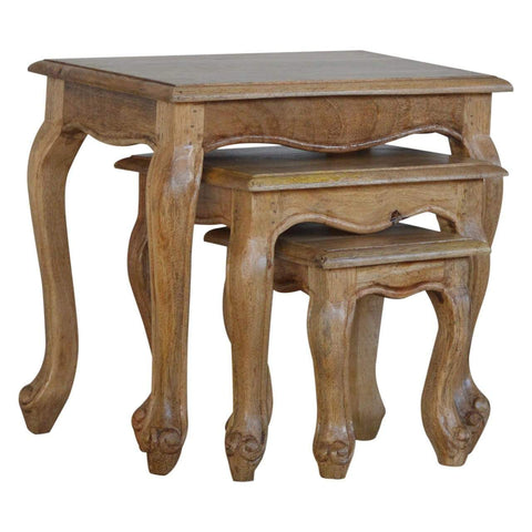 French Style Table Set Of 3 Living Artisan Furniture 