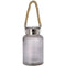 Frosted Glass Jar with Rope Detail and Interior LED Lights Accessories Hill Interiors 