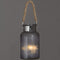 Frosted Glass Jar with Rope Detail and Interior LED Lights Accessories Hill Interiors 