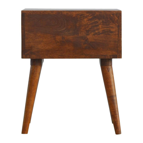 Geometric Brass Inlay Bedside Sleeping Artisan Furniture 