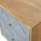 Geometric Carved Bedside Sleeping Artisan Furniture 