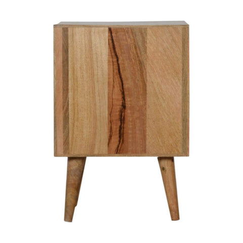 Geometric Carved Bedside Sleeping Artisan Furniture 