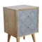 Geometric Carved Bedside Sleeping Artisan Furniture 