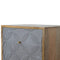 Geometric Carved Bedside Sleeping Artisan Furniture 
