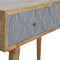 Geometric Carved Console Table Living Artisan Furniture 