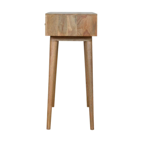 Geometric Carved Console Table Living Artisan Furniture 