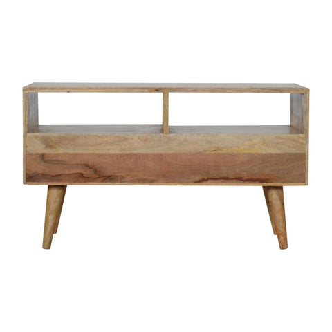 Geometric Carved Media Unit Living Artisan Furniture 