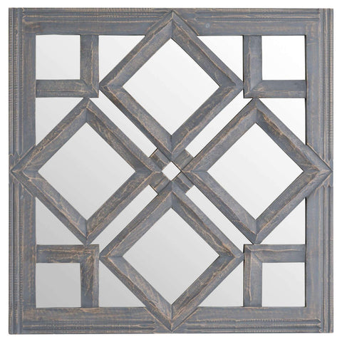 Geometric Diamond Cut Out Wall Mirror Mirrors Hill Interiors 