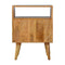 Geometric Screen Printed Bedside with Open Slot Sleeping Artisan Furniture 