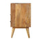 Geometric Screen Printed Bedside with Open Slot Sleeping Artisan Furniture 