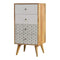 Geometric Screen Printed Tallboy Sleeping Artisan Furniture 