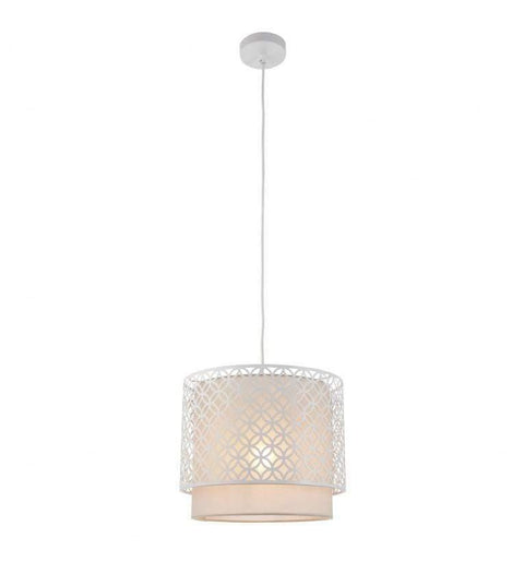 Gilli 1 Pendant Light Chalk White & Pale Grey Lighting Regency Studio 
