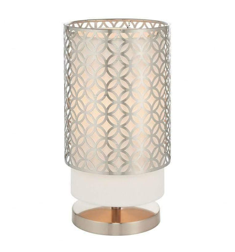 Gilli Table Lamp Nickel & Vintage White Lighting Regency Studio 