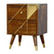Gold Geometric Chestnut Bedside Bedside Tables Artisan Furniture 