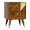 Gold Geometric Chestnut Bedside Bedside Tables Artisan Furniture 