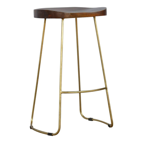 Gold Iron Bar Stool Dining Artisan Furniture 