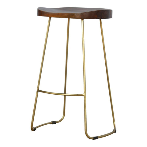 Gold Iron Bar Stool Dining Artisan Furniture 