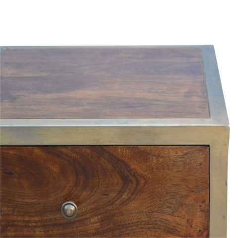 Gold Iron Frame Bedside Sleeping Artisan Furniture 