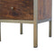 Gold Iron Frame Bedside Sleeping Artisan Furniture 