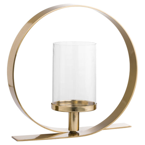 Gold Loop Design Candle Holder Accessories Hill Interiors 