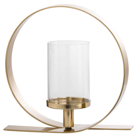 Gold Loop Design Candle Holder Accessories Hill Interiors 