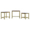 Golden Stool set of 3 with Chunky Wooden top Living Artisan Furniture 