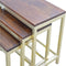 Golden Stool set of 3 with Chunky Wooden top Living Artisan Furniture 