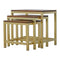 Golden Stool set of 3 with Chunky Wooden top Living Artisan Furniture 