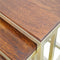 Golden Stool set of 3 with Chunky Wooden top Living Artisan Furniture 