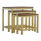 Golden Stool set of 3 with Chunky Wooden top Living Artisan Furniture 