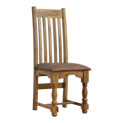 Granary Royale Chair with Leather Seat- Set of 2 Dining Artisan Furniture 