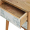 Green Floral Screen Printed Bedside Sleeping Artisan Furniture 