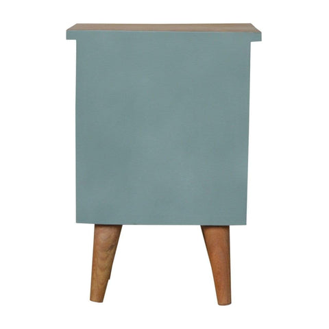 Green Hand Painted Bedside Sleeping Artisan Furniture 