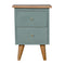 Green Hand Painted Bedside Sleeping Artisan Furniture 