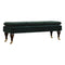 Green Velvet Bench with Castor Legs Living Artisan Furniture 