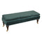 Green Velvet Bench with Castor Legs Living Artisan Furniture 