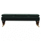 Green Velvet Bench with Castor Legs Living Artisan Furniture 