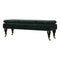Green Velvet Bench with Castor Legs Living Artisan Furniture 