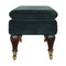 Green Velvet Bench with Castor Legs Living Artisan Furniture 