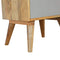 Grey and White Cut-out Bedside Sleeping Artisan Furniture 