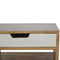 Grey and White Cut-out Bedside Sleeping Artisan Furniture 