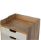 Grey and White Gradient Bedside Sleeping Artisan Furniture 