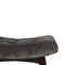 Grey Cotton Velvet Curved Bench Living Artisan Furniture 