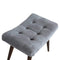 Grey Cotton Velvet Curved Bench Living Artisan Furniture 