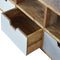 Grey Hand Painted TV Unit with 3 Drawers Living Artisan Furniture 