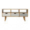 Grey Hand Painted TV Unit with 3 Drawers Living Artisan Furniture 