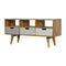 Grey Hand Painted TV Unit with 3 Drawers Living Artisan Furniture 