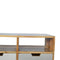 Grey Hand Painted TV Unit with 3 Drawers Living Artisan Furniture 