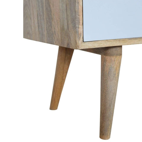 Grey Painted 3 Drawer Media Unit Living Artisan Furniture 