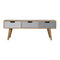 Grey Painted 3 Drawer Media Unit Living Artisan Furniture 